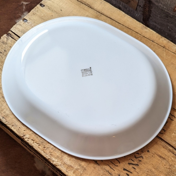 2/25 Corelle Oval Platter W Corelle Metal Holder Stand - Picture 8 of 11
